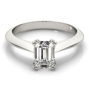 Damiya Natural Double Prong Solitaire Diamond Ring