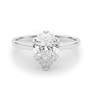Deliah Lab-Created Diamond Pear cut 6 Prong  Classic Solitaire Engagement Ring