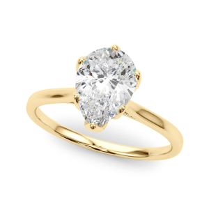 Deliah Lab-Created Diamond Yellow Gold 6 Prong Classic Solitaire Engagement Ring