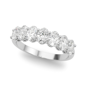 Natural Prong-Set 7 Stone Diamond Ring