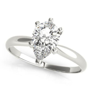 Dalena Natural 6 Prong Solitaire Diamond Ring