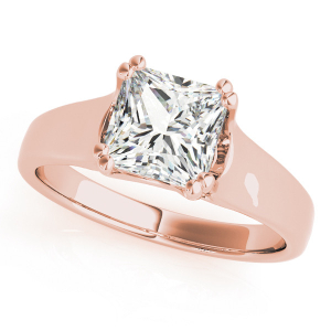 Dortha Lab-Created Diamond Rose Gold Double Prong Classic Solitaire Engagement Ring