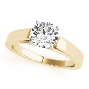 Dortha Lab-Created Diamond Yellow Gold Double Prong Classic Solitaire Engagement Ring