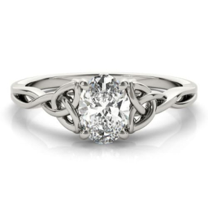 Molly Lab-Created Diamond Oval cut 4 Prong  Classic Solitaire Engagement Ring
