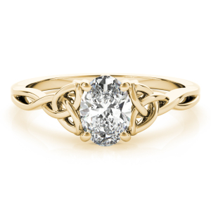 Molly Lab-Created Diamond Yellow Gold 4 Prong Classic Solitaire Engagement Ring