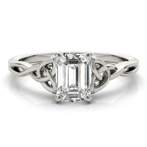 Mariana Lab-Created Diamond Emerald cut 4 Prong  Classic Solitaire Engagement Ring