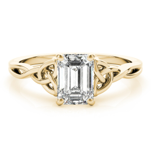 Mariana Lab-Created Diamond Yellow Gold 4 Prong Classic Solitaire Engagement Ring