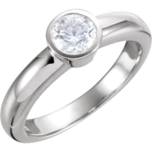 Madalaine Lab-Created Bezel Solitaire Diamond Ring