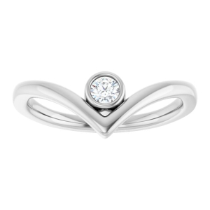 Maricela Lab-Created Diamond Bezel Classic Solitaire Engagement Ring
