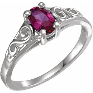 Katalina 0.60 Carat Natural Ruby Oval cut  Diamond Ring