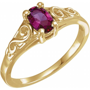 Katalina Natural Ruby Yellow Gold  Diamond Ring