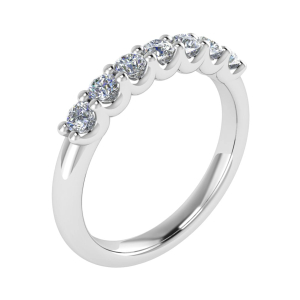 Diota Lab-Created Rose Gold 4 Prong 7 Stone Diamond Ring