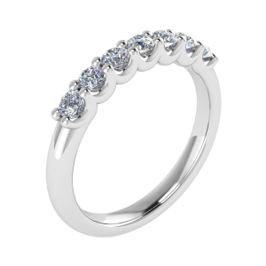 0.25 - 1.25 Carat Round Diamond Seven Stone Ring with Shared Claw Set