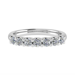 0.25 - 1.25 Carat Round Diamond Seven Stone Ring with Shared Claw Set