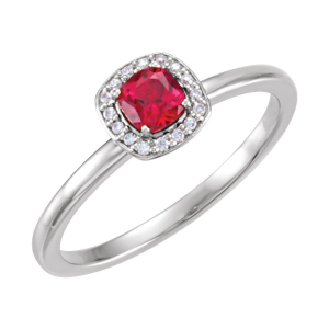 Yadira Lab Grown Ruby White Gold 