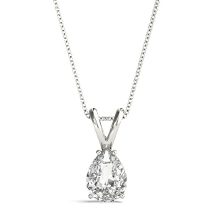 Anita Natural Diamond Pear cut 4 Prong  Necklace