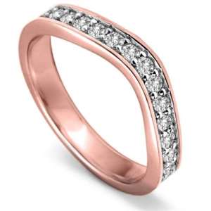 Astrid Lab-Created Rose Gold Diamond for Women Wedding Ring