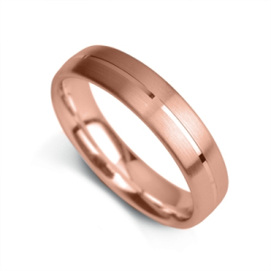 Asher Rose Gold Plain Wedding Ring for Women