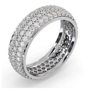 1.00 - 3.00 Carat FG/VS Natural Round Cut Diamonds Pave Set Men's Ring