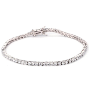1.50 Carat Lab-diamond Tennis Bracelet in 925 silver Claw Set