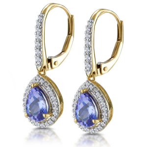 Natasha Tanzanite Gemstone Diamond Earrings