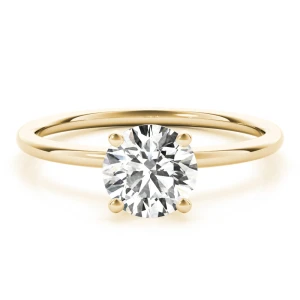  Bonny Lab-Created Diamond Yellow Gold 4 Prong Set Classic Solitaire Engagement Ring