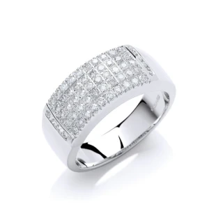 Aart Natural Round cut Channel Set  Men's Wedding Diamond Ring