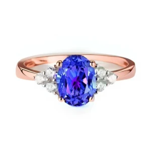 Yuliana Tanzanite Rose Gold  Diamond Ring