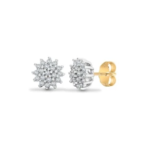 Florida Lab-Created Round cut Claw Set  Diamond Earrings