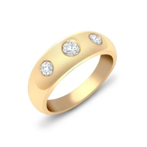  Abell Natural Rose Gold Bezel Men's Wedding Diamond Ring