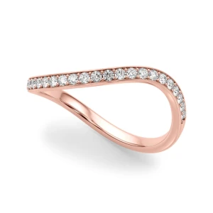  Avena Lab-Created Diamond Rose Gold Shaped Women's Wedding Ring