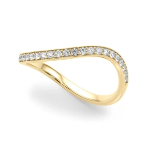  Avena Lab-Created Diamond Yellow Gold Shaped Women's Wedding Ring