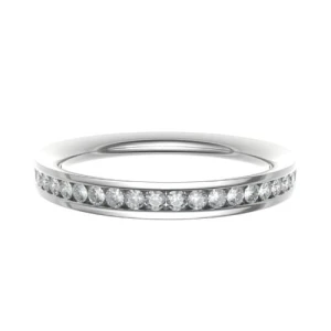 Eisha Lab-Created Rose Gold Channel Set  Diamond Ring