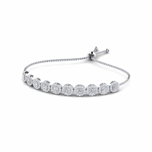 Pemal Lab-Created Diamond Platinum 4 Prong Friendship Bracelet