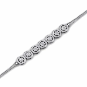 Penney Natural Diamond Platinum 4 Prong Friendship Bracelet
