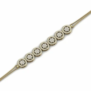 Penney Natural Diamond Yellow Gold 4 Prong Friendship Bracelet