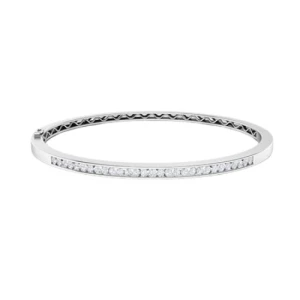 Sheral 0.12 Carat Natural Round cut Channel Set  Diamond Bangle Bracelet