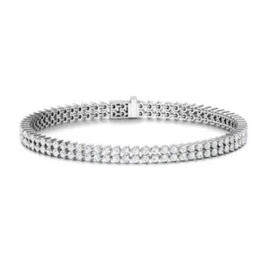 Syble Lab-Created Diamond Round cut Prong Set  Multi Row Tennis Bracelet