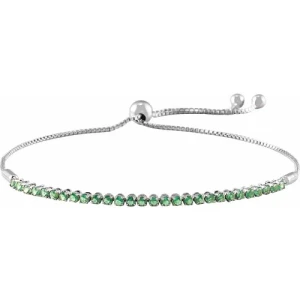 Raivyn 1.12 Carat Emerald Round cut 4 Prong  Gemstone Bracelet