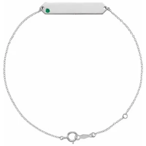 Rossa Emerald Bezel Set Gemstone Bracelet