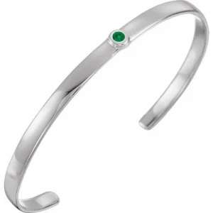 Rollande Emerald Rose Gold Bezel Set Gemstone Bracelet