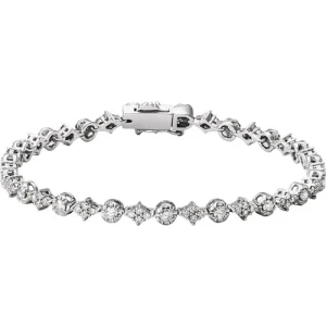 Stefany Lab-Created Round cut 4 Prong  Diamond Tennis Bracelet