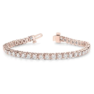 Palisha Natural Rose Gold 4 Prong Diamond Tennis Bracelet