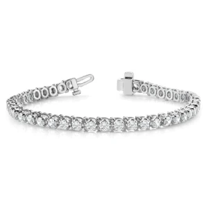 Palisha Natural Round cut 4 Prong  Diamond Tennis Bracelet