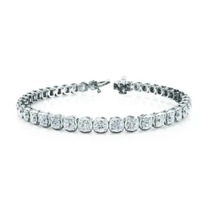 Roselie Lab-Created Round cut 4 Prong  Diamond Tennis Bracelet