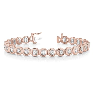 Posey Lab Grown Rose Gold 4 Prong Diamond Tennis Bracelet