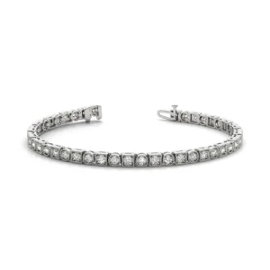 Prunella Natural Round cut 4 Prong  Diamond Tennis Bracelet