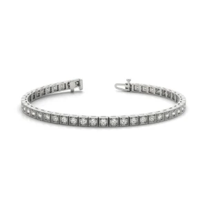 Peppi Natural Round cut 4 Prong  Diamond Tennis Bracelet