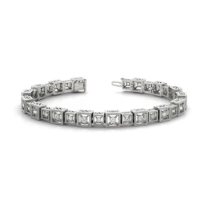 Raylyn Natural Round cut 4 Prong  Diamond Tennis Bracelet