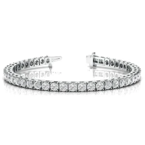 Rainey Natural Round cut 4 Prong  Diamond Tennis Bracelet